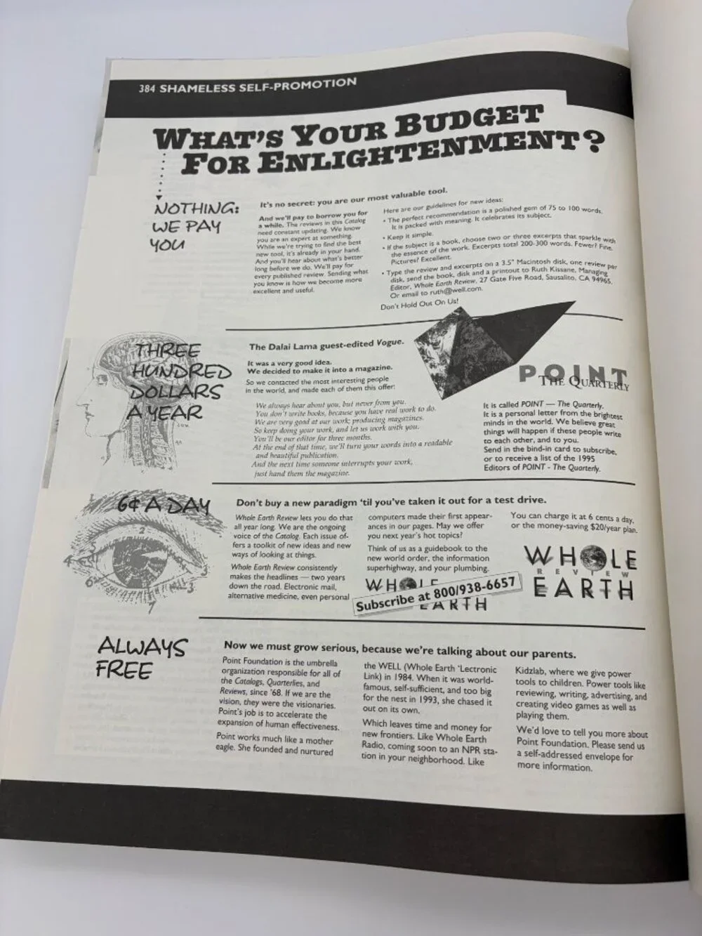 1994 Millennium Whole Earth Catalog Howard Rheingold First Edition Oversize Book